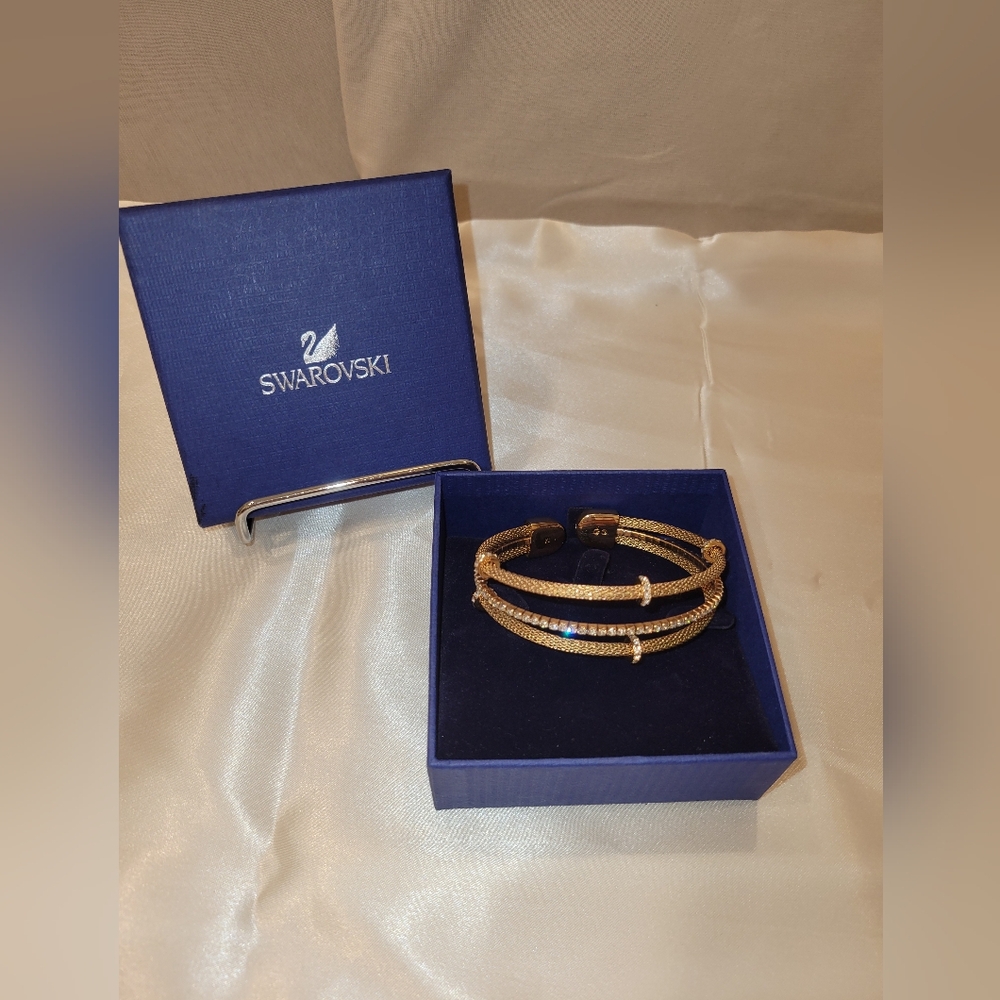 Nib Swarovski Bangle Bronze Color - image 1